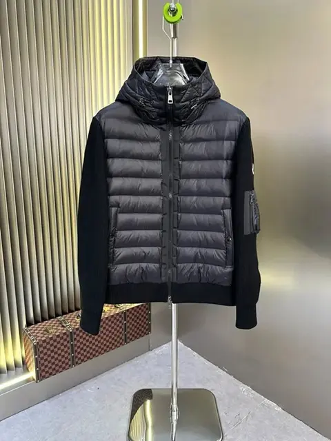 Moncler Black Quilted Hooded Jacket