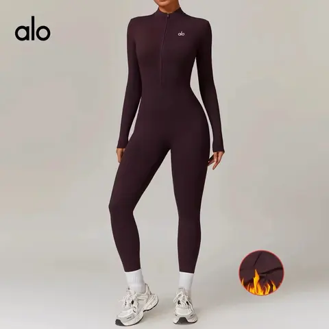 alo Warm-Up Zip-Front Bodysuit
