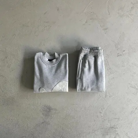 Gray Sweatshirt and Sweatpants Set