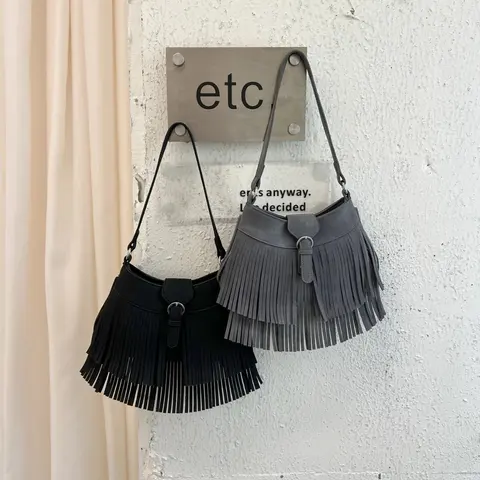 etc. Fringe Shoulder Bag