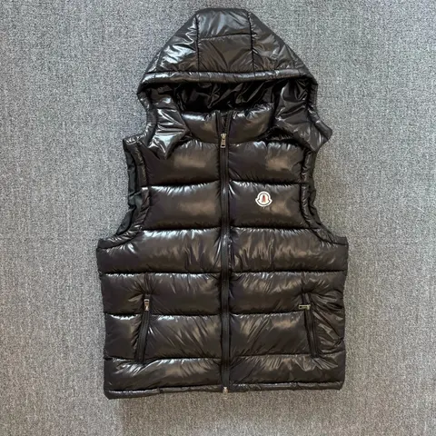Moncler Black Hooded Puffer Vest