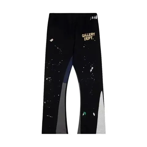 Gallery Dept. Black Distressed Track Pants
