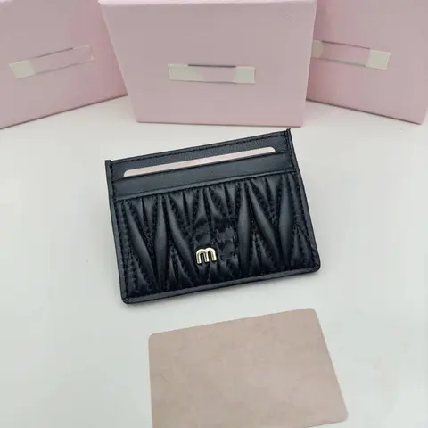 Miu Miu Quilted Leather Card Holder