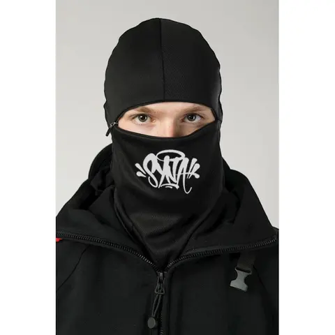 SALOMON Black Balaclava with White Logo