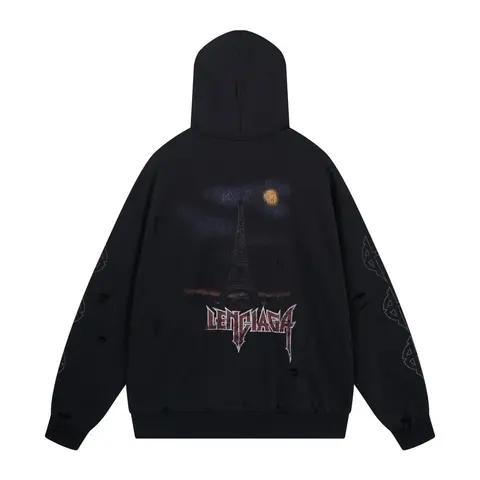 Balenciaga Eiffel Tower Graphic Hoodie