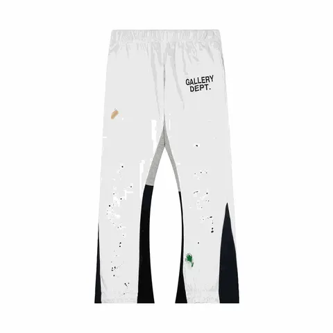 Gallery Dept. White Paint-Splatter Track Pants