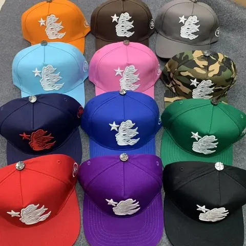 Colorful Flame and Star Embroidered Snapback Hats Collection