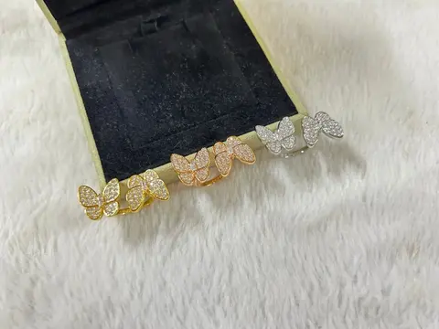 VCA Double Butterfly Full Diamond Ring