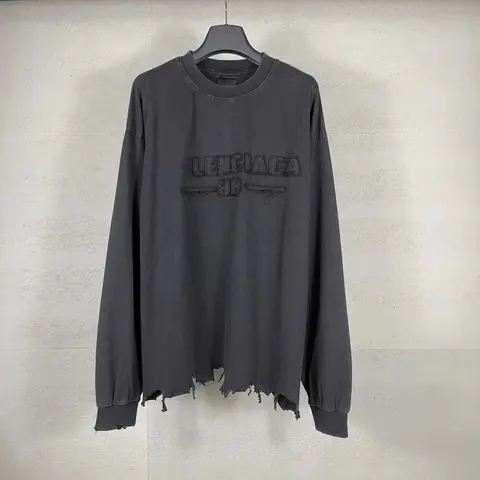 Balenciaga Black Long Sleeve T-Shirt