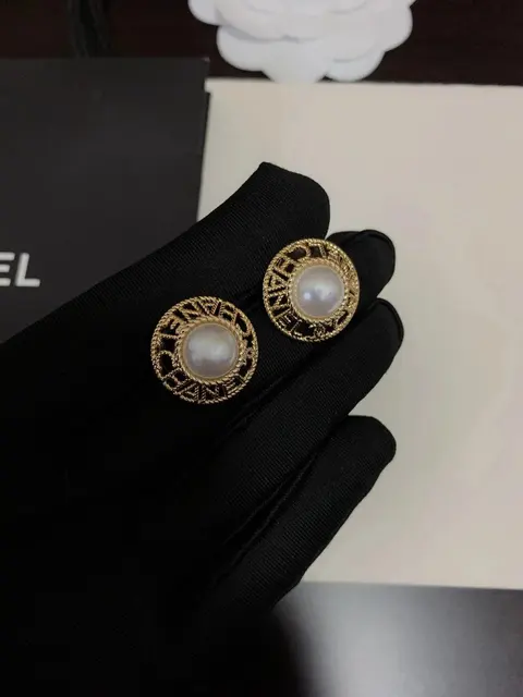 Chanel Pearl Stud Earrings