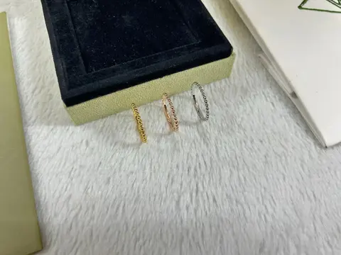 Three-Tone Beaded Hoop Earrings Set
