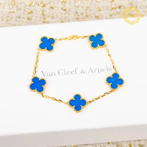 Van Cleef & Arpels Alhambra Bracelet Blue Enamel Gold