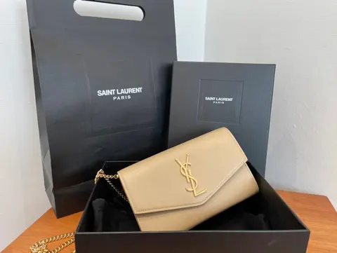 Saint Laurent Paris Monogram Chain Wallet