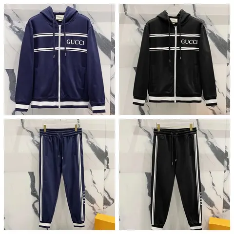 Gucci Track Suit Set - Hoodie and Joggers in Navy and Black