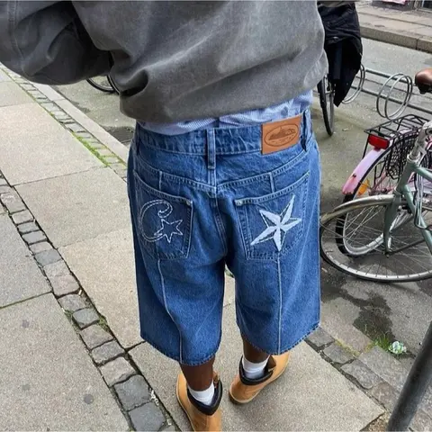 Levi's Denim Shorts with Star Embroidery