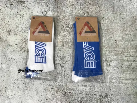 Pal Palace Blue Textured Letter Terry-Cotton Socks