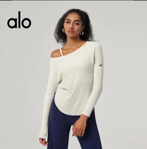 alo Asymmetrical Long Sleeve Top