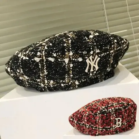 NY Yankees and Boston Red Sox Plaid Berets