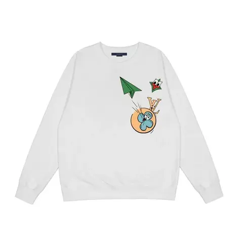 White Sweatshirt with Looney Tunes Character Graphic