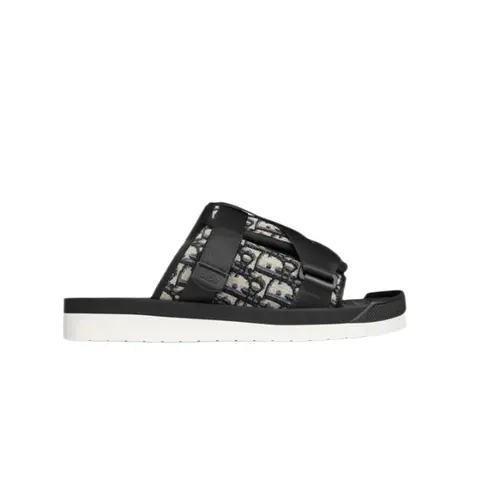 Dior Oblique Print Slide Sandals