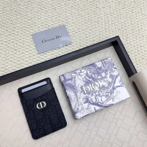 Dior Card Holder with Christian Dior Packaging