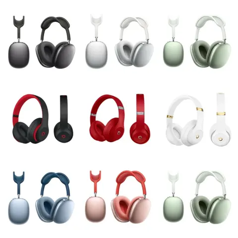 Wireless Headphones Collection Featuring Multiple Brands and Colors
