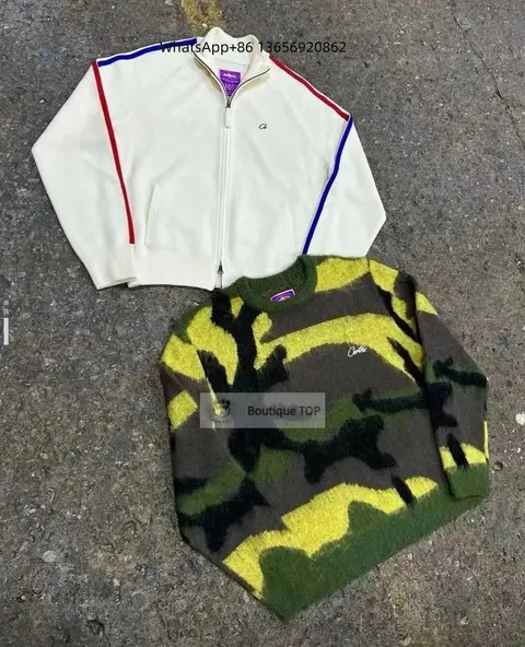 CLOT x Supreme Camouflage Knit Sweater and Track Jacket Set