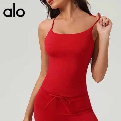 alo Red Square Neck Bodysuit