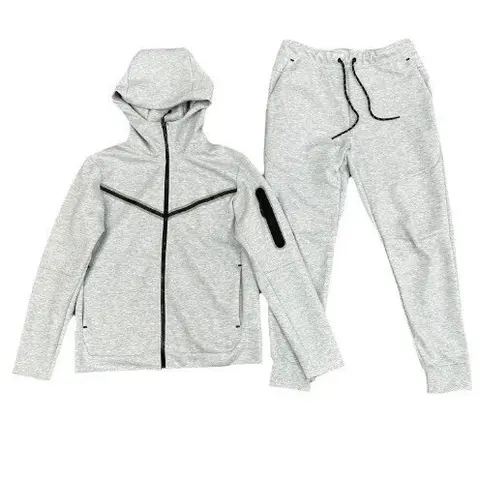 Gray Athletic Hoodie and Jogger Set