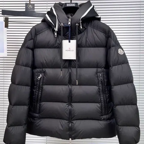 Moncler Black Hooded Puffer Jacket