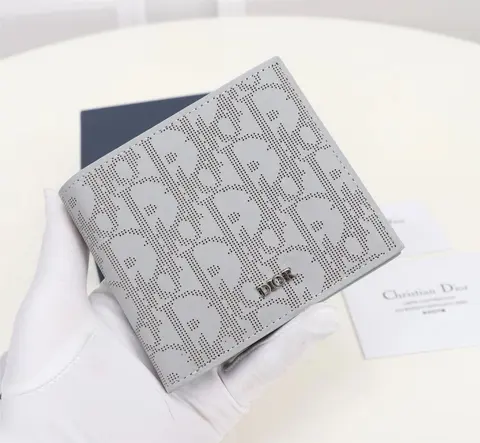 Dior Oblique Perforated Leather Wallet
