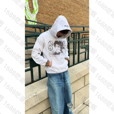 AC/DC Band Print Hoodie