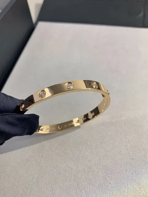 Cartier Love Bracelet in Yellow Gold with Diamonds