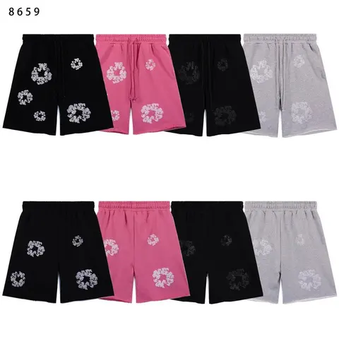 8659 Floral Print Sweat Shorts