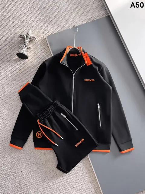 Hermès Black and Orange Track Suit