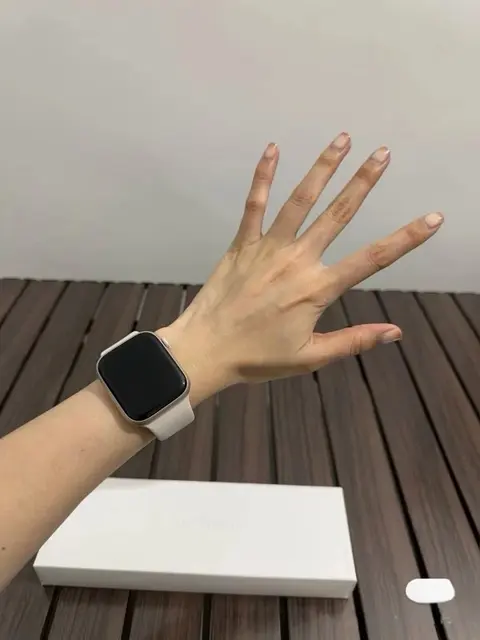 Apple Watch with White Band