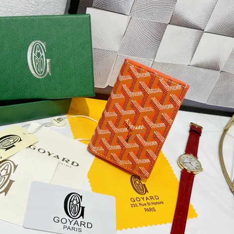Goyard Orange Monogram Card Holder