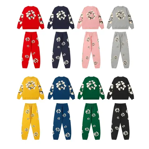 Floral Print Sweatshirt and Jogger Set Collection