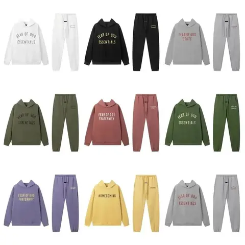 Fear of God Essentials and Fraternity Hoodies and Sweatpants Collection