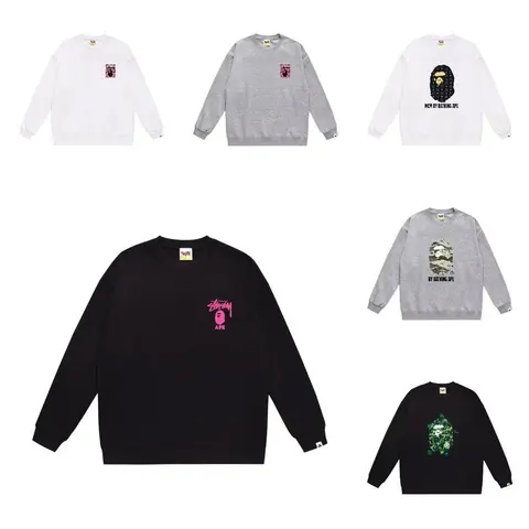 Bathing Ape x Stussy Collection Sweatshirts