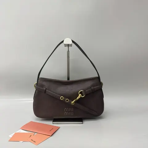 Miu Miu Brown Leather Shoulder Bag