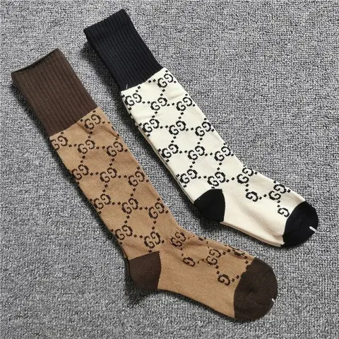 Cotton Blend Patterned Crew Socks