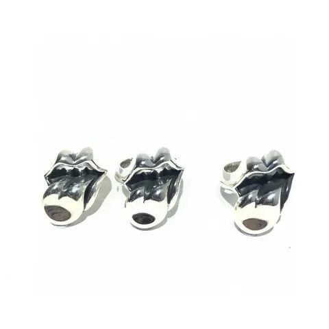 Rolling Stones Tongue Logo Stud Earrings and Ring Set