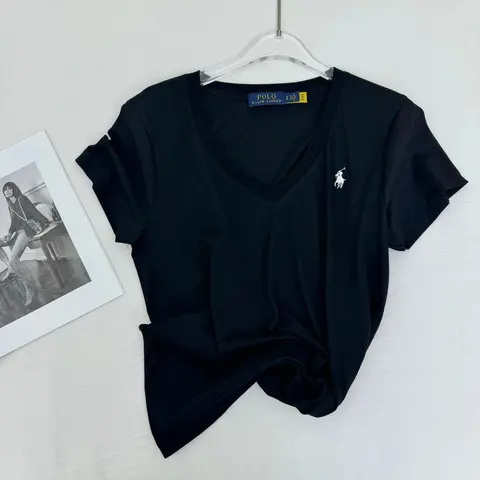 Polo Ralph Lauren Black V-Neck T-Shirt