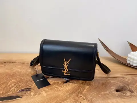 Saint Laurent Black Leather Crossbody Bag