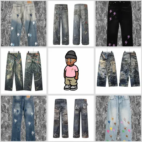Collection of Stussy Denim Pants with Embellishments