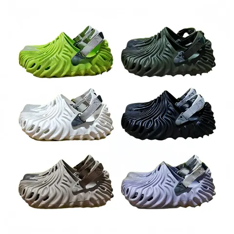 Six-Piece Collection of Wave-Style Clog Sandals in Multiple Colors