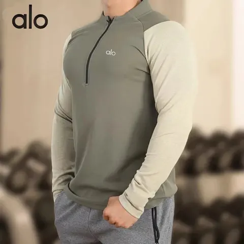 alo Active Men's Half-Zip Long Sleeve Top