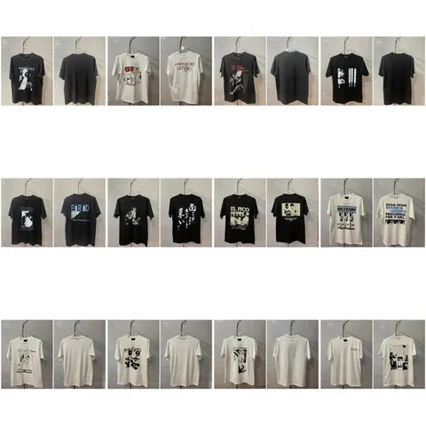 Collection of Graphic T-Shirts Featuring Various Designs and Brands