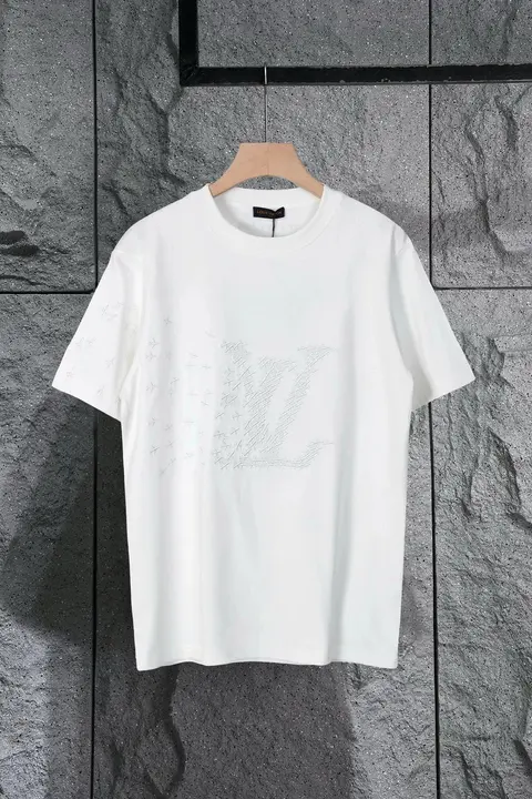 Louis Vuitton White Embroidered T-Shirt